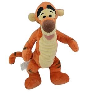 Disney Store Tigger Tiger Pooh and Friends Orange Stuffed Animal Plush Toy 7"